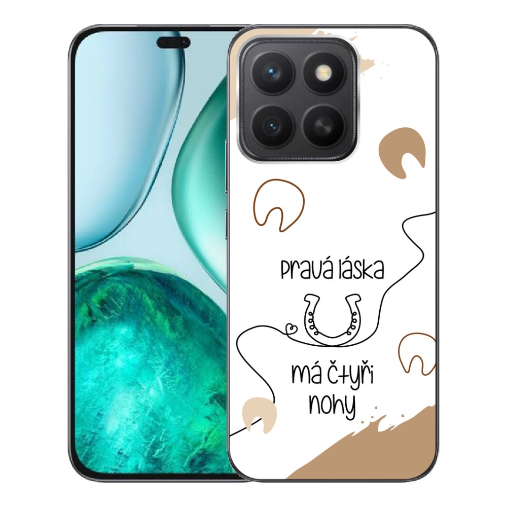 Gélový kryt mmCase na Honor X8c - konský motív biele pozadie