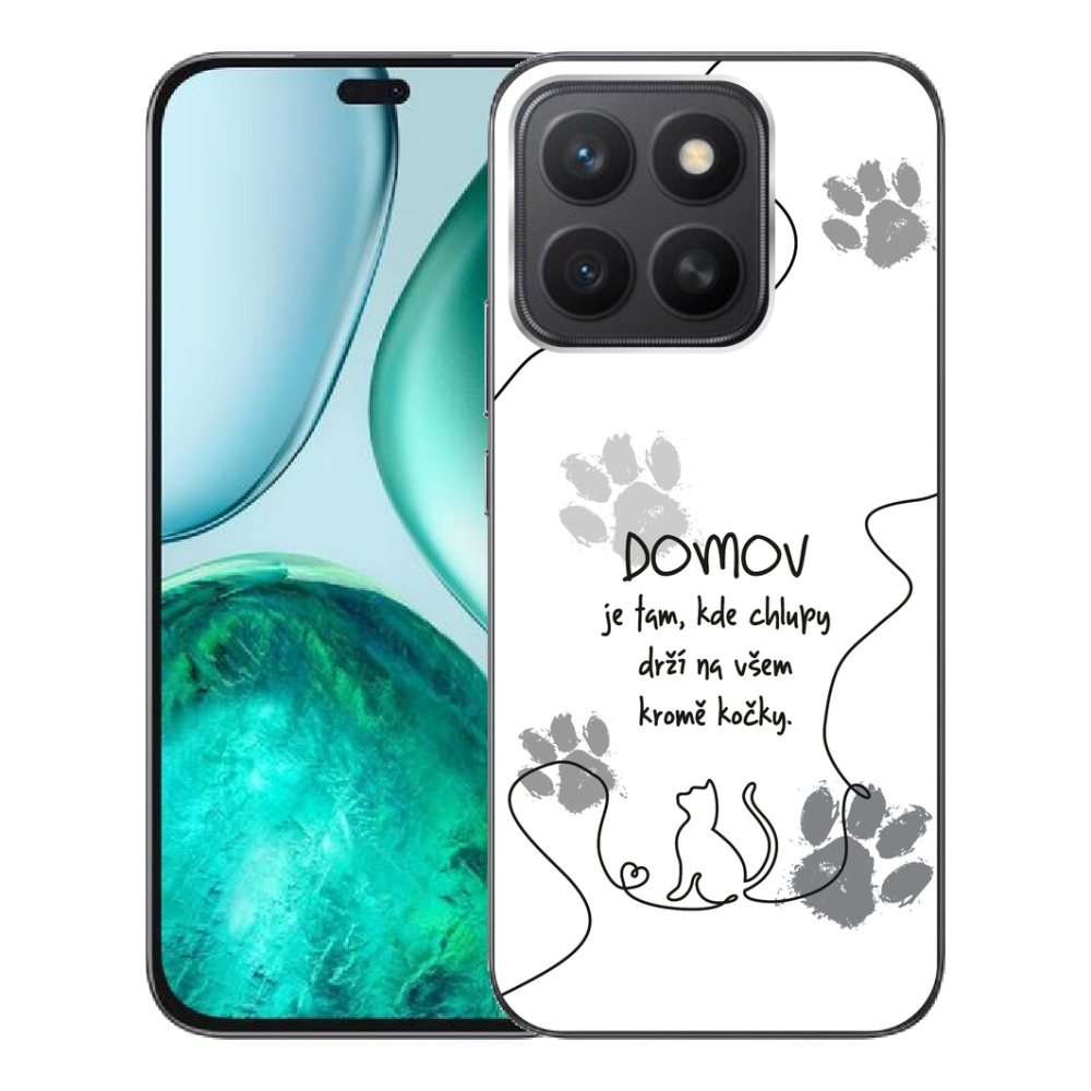Gélový kryt mmCase na Honor X8c - mačacie motív biele pozadie