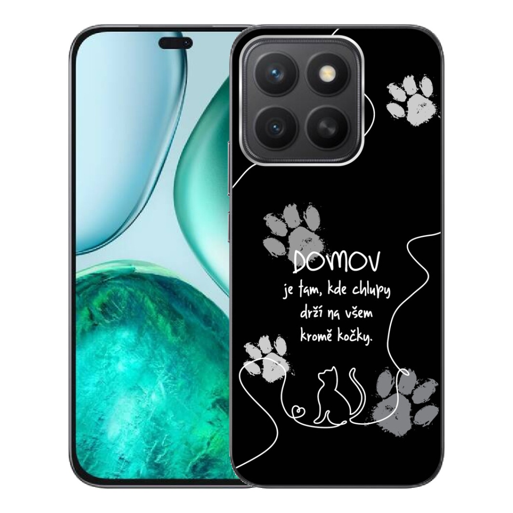 Gélový kryt mmCase na Honor X8c - mačacie motív čierne pozadie
