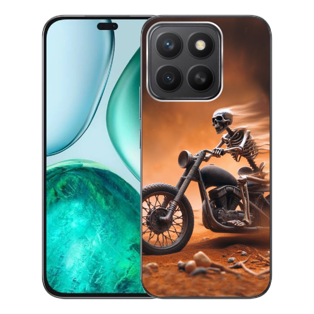 Gélový kryt mmCase na Honor X8c - kostra na motorke