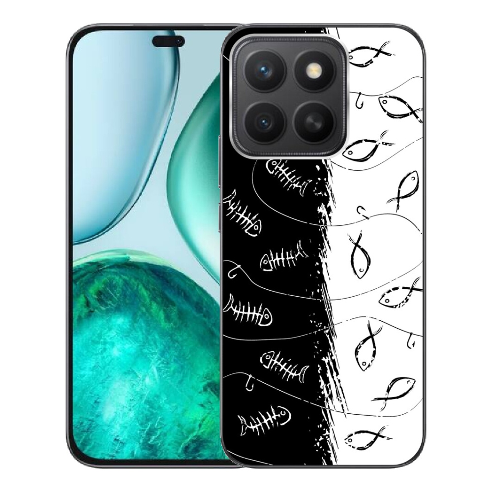 Gélový kryt mmCase na Honor X8c - kostry a rybky