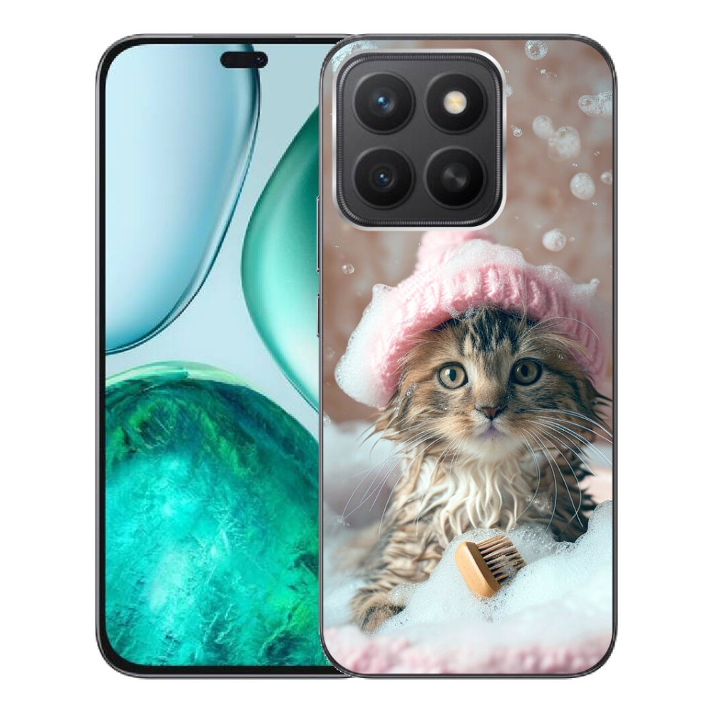 Gélový kryt mmCase na Honor X8c - mačiatko a kúpeľ