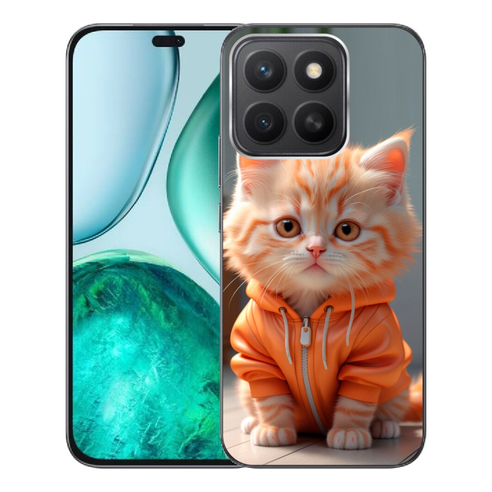 Gélový kryt mmCase na Honor X8c - mačiatko v mikine