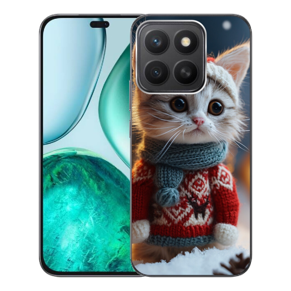 Gélový kryt mmCase na Honor X8c - mačiatko vo svetri
