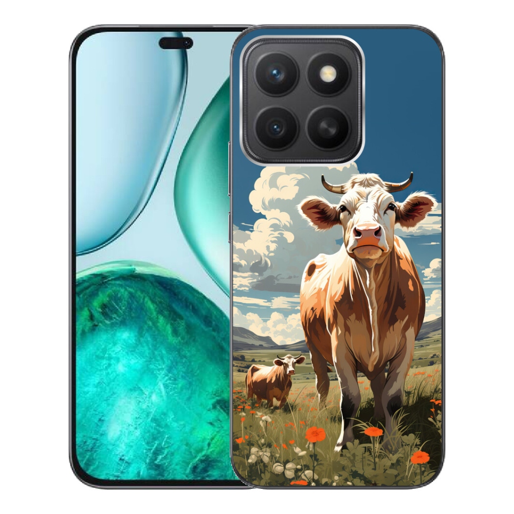 Gélový kryt mmCase na Honor X8c - kravy na lúke