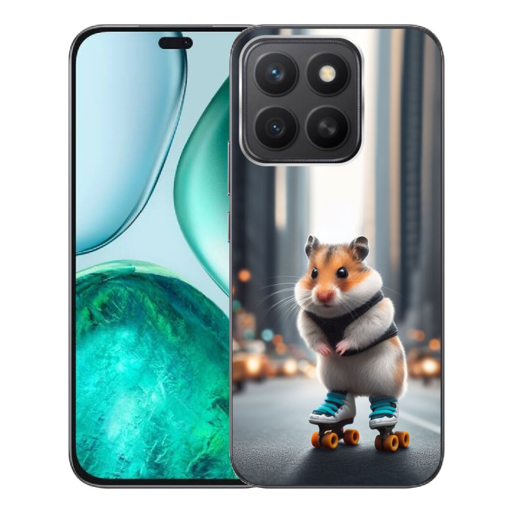 Gélový kryt mmCase na Honor X8c - škrečok na korčuliach