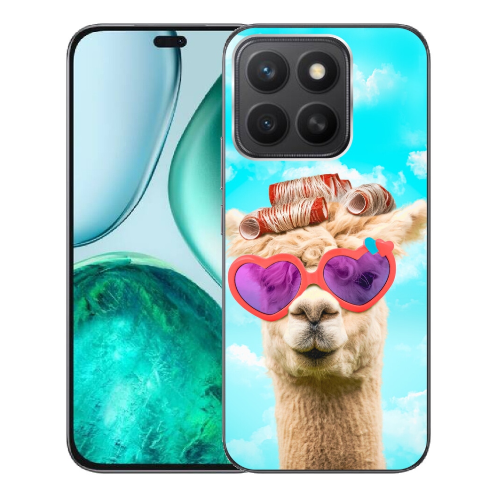 Gélový kryt mmCase na Honor X8c - lama s okuliarmi