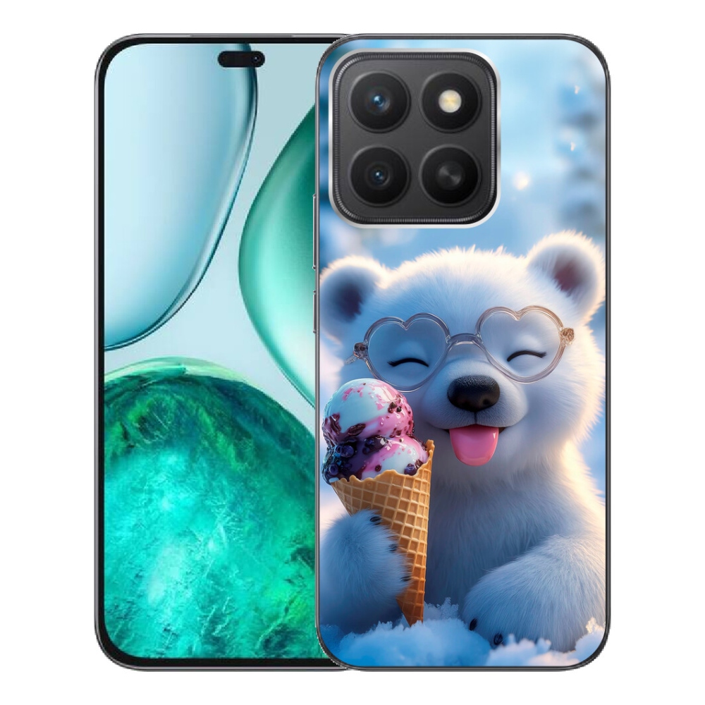 Gélový kryt mmCase na Honor X8c - medvedík so zmrzlinou