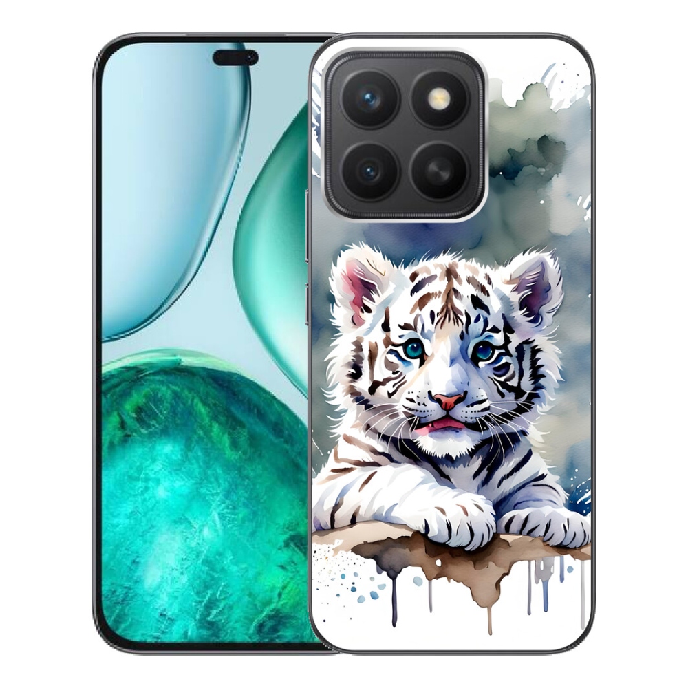 Gélový kryt mmCase na Honor X8c - mláďa bieleho tigra
