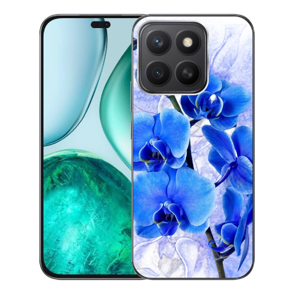 Gélový kryt mmCase na Honor X8c - modré kvety