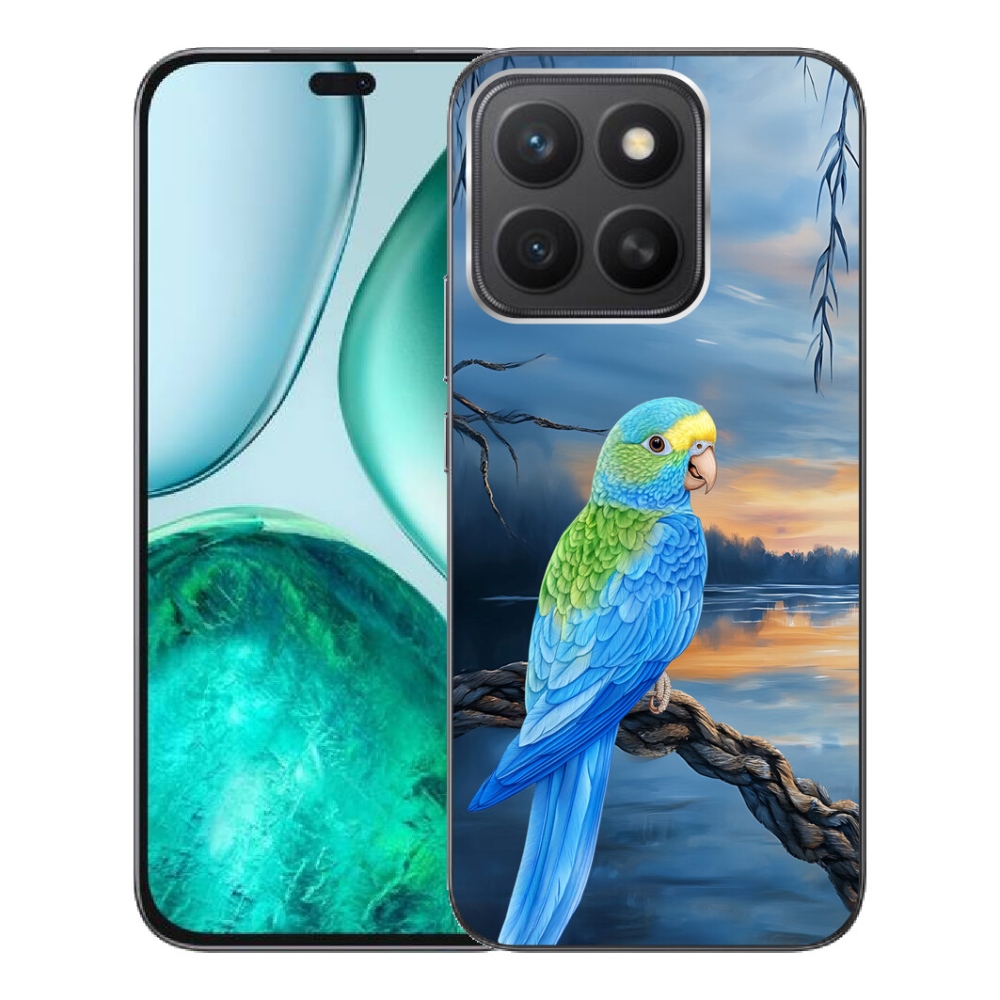 Gélový kryt mmCase na Honor X8c - modrý papagáj