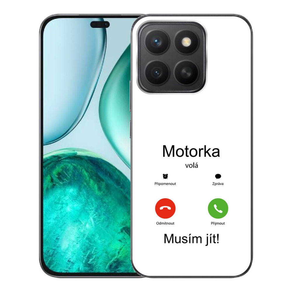 Gélový kryt mmCase na Honor X8c - motorka volá biele pozadie