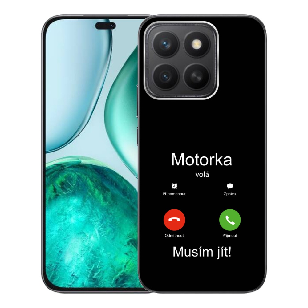Gélový kryt mmCase na Honor X8c - motorka volá čierne pozadie