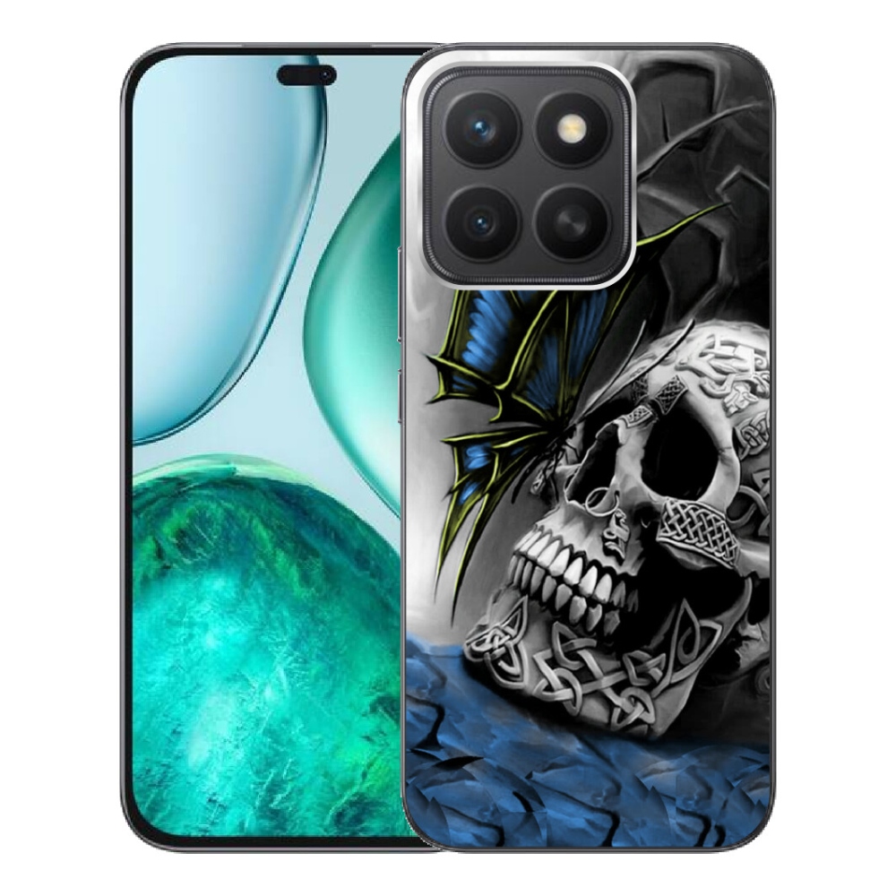 Gélový kryt mmCase na Honor X8c - motýľ a lebka