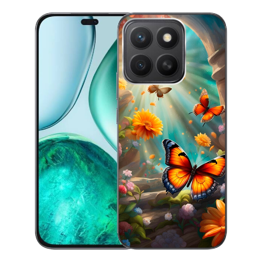 Gélový kryt mmCase na Honor X8c - motýlia záhrada 2