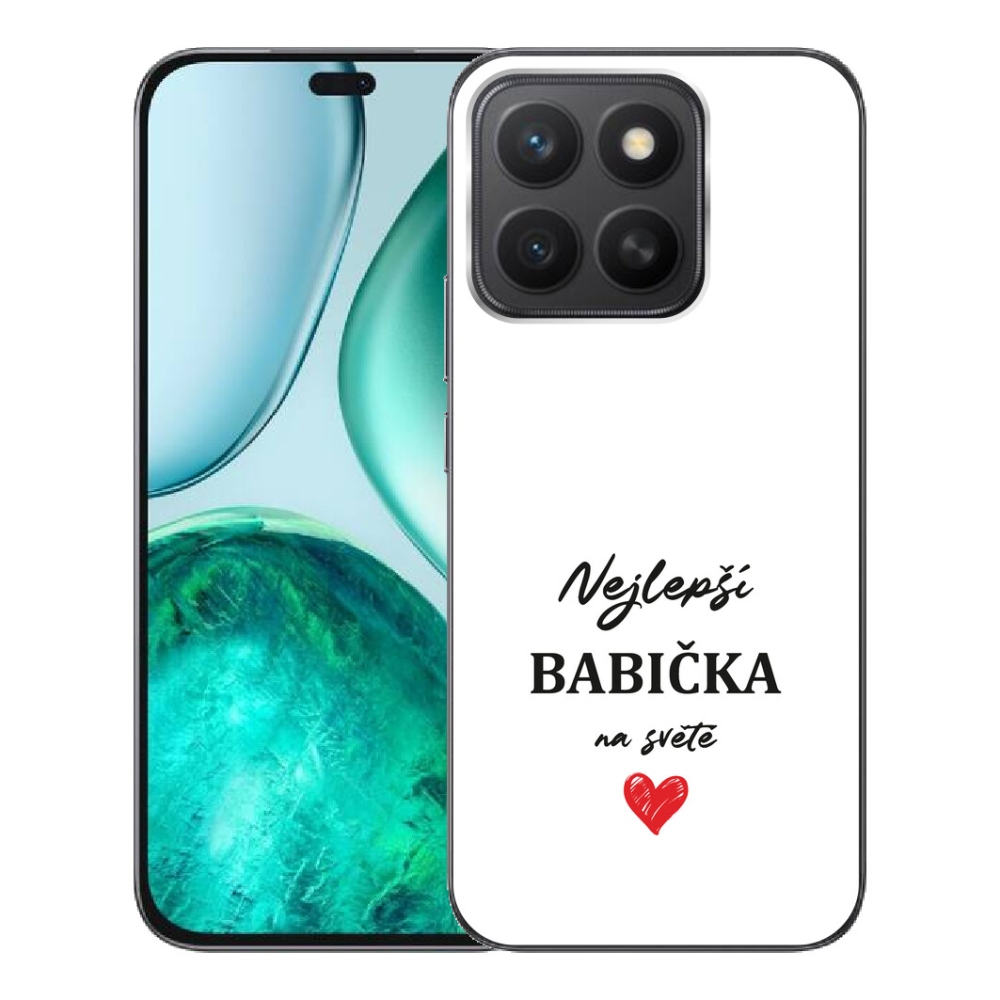 Gélový kryt mmCase na Honor X8c - najlepšia babička 1 biele pozadie