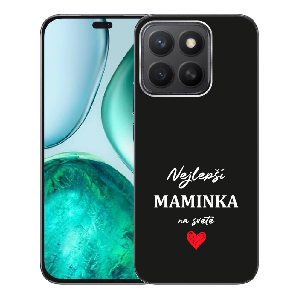 Gélový kryt mmCase na Honor X8c - najlepšia mamička 1 čierne pozadie
