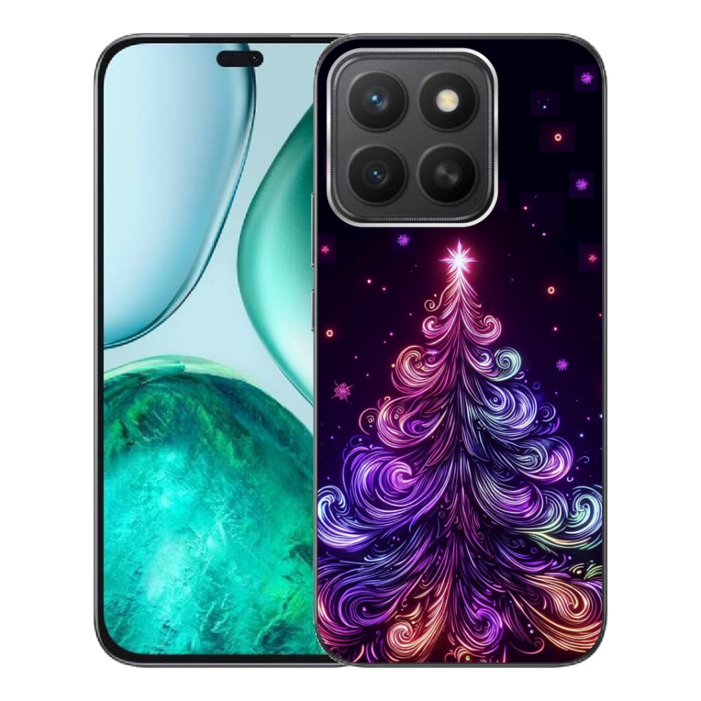 Gélový kryt mmCase na Honor X8c - neónový vianočný stromček 1