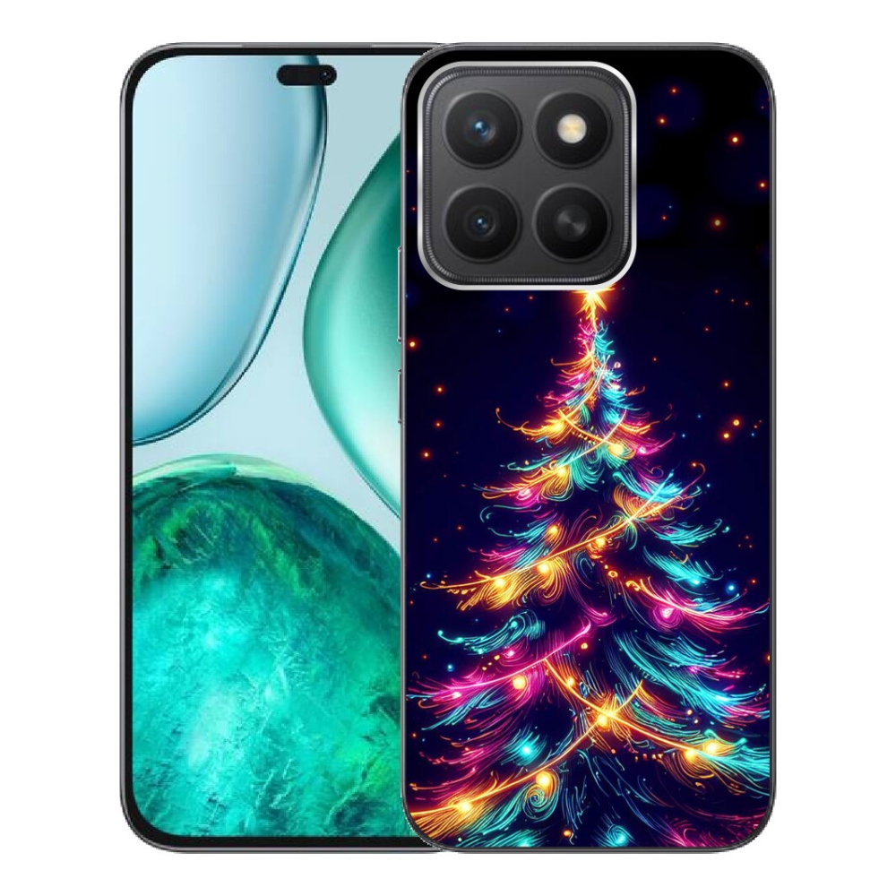Gélový kryt mmCase na Honor X8c - neónový vianočný stromček
