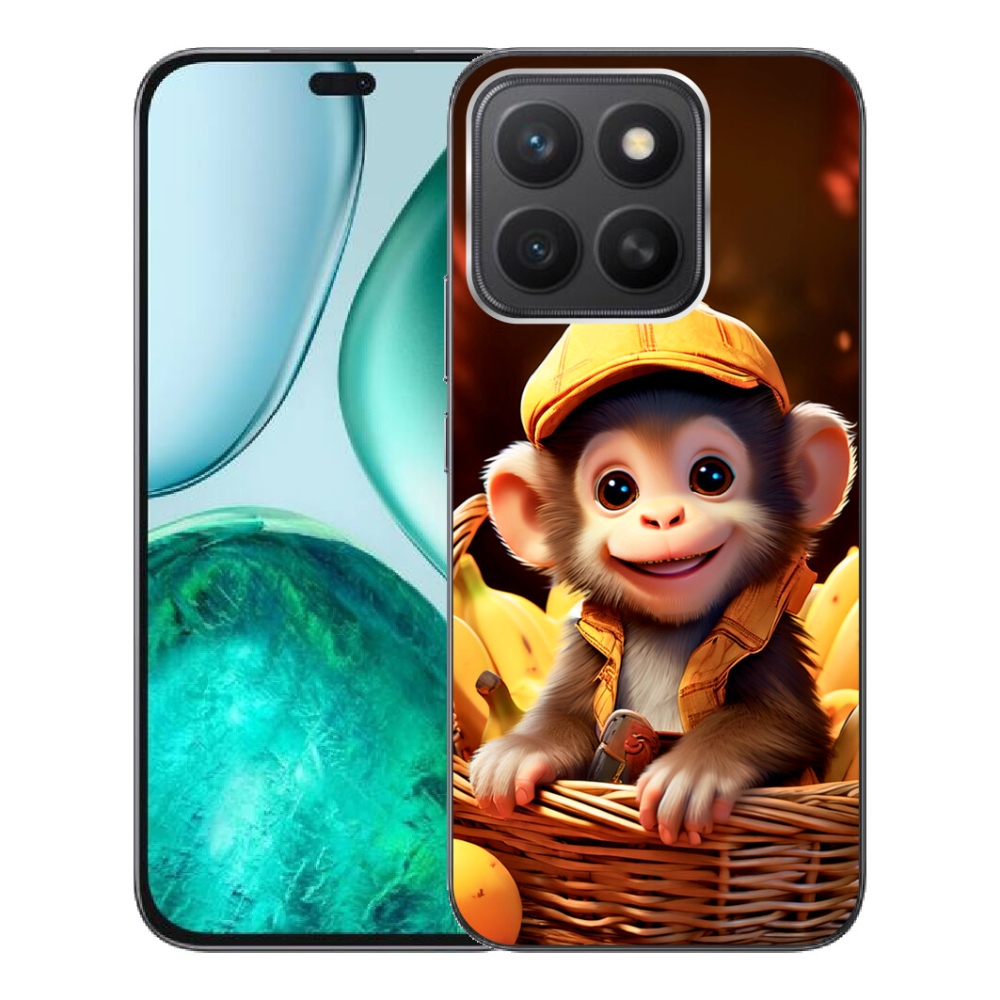 Gélový kryt mmCase na Honor X8c - opice v košíku