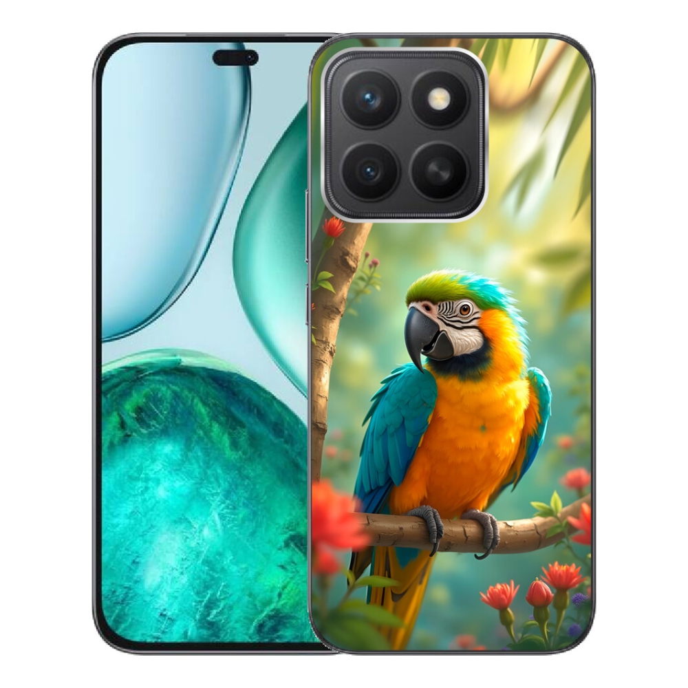 Gélový kryt mmCase na Honor X8c - papagáj ara modrožltá