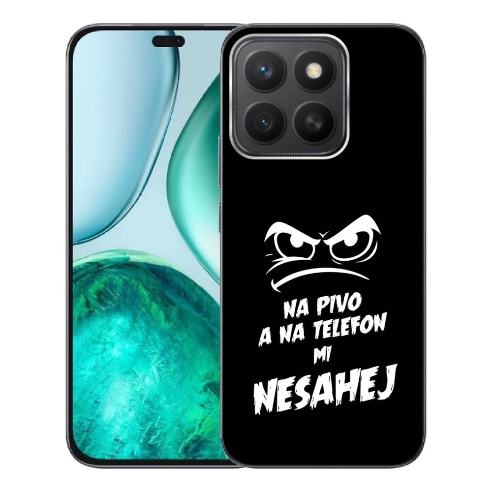 Gélový kryt mmCase na Honor X8c - pivný motív 2 čierne pozadie