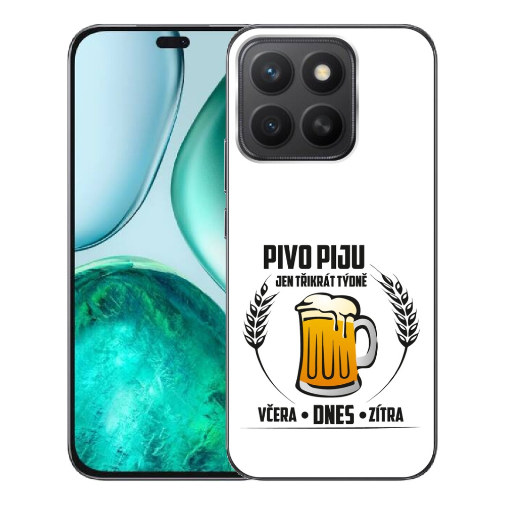 Gélový kryt mmCase na Honor X8c - pivný motív biele pozadie