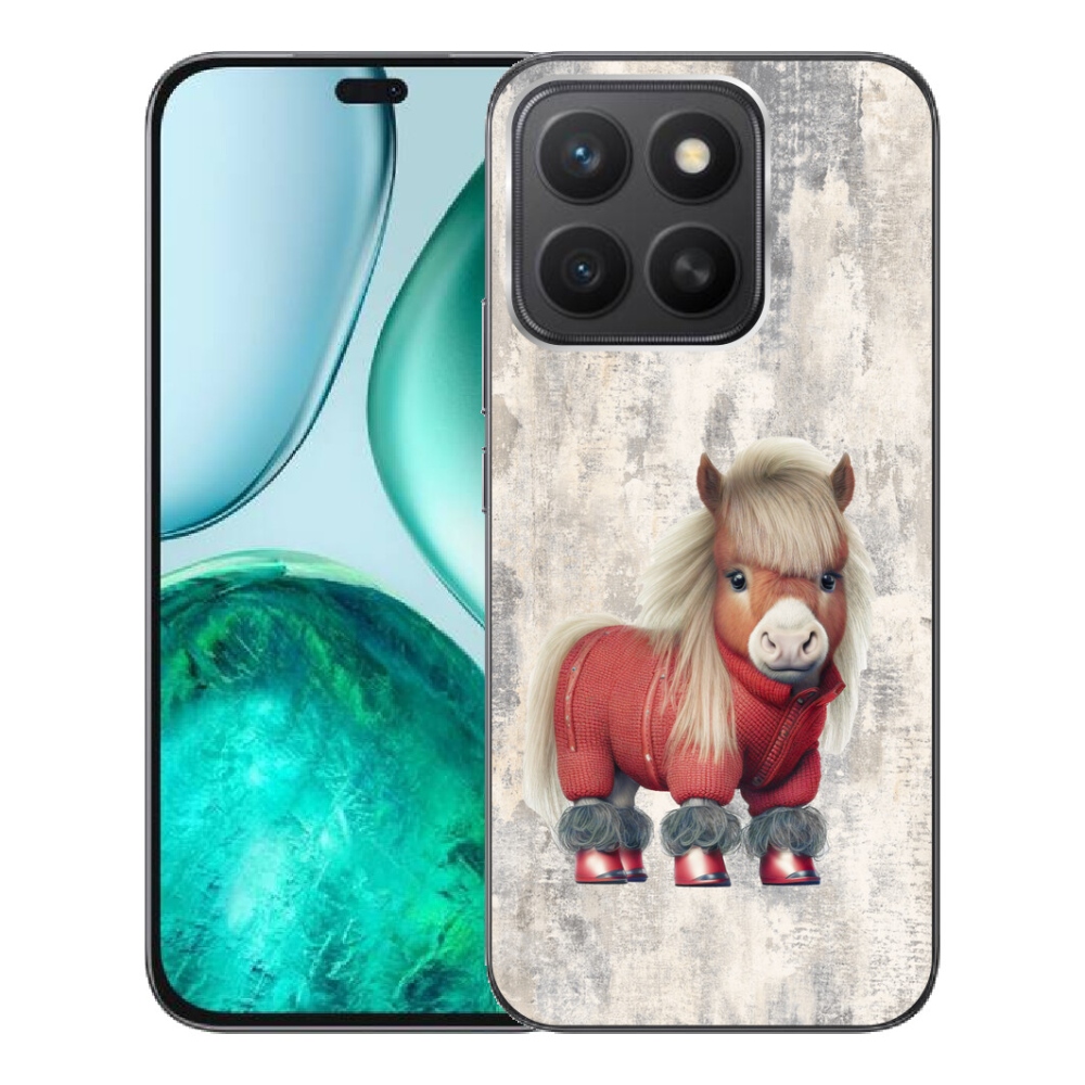 Gélový kryt mmCase na Honor X8c - poník vo svetri