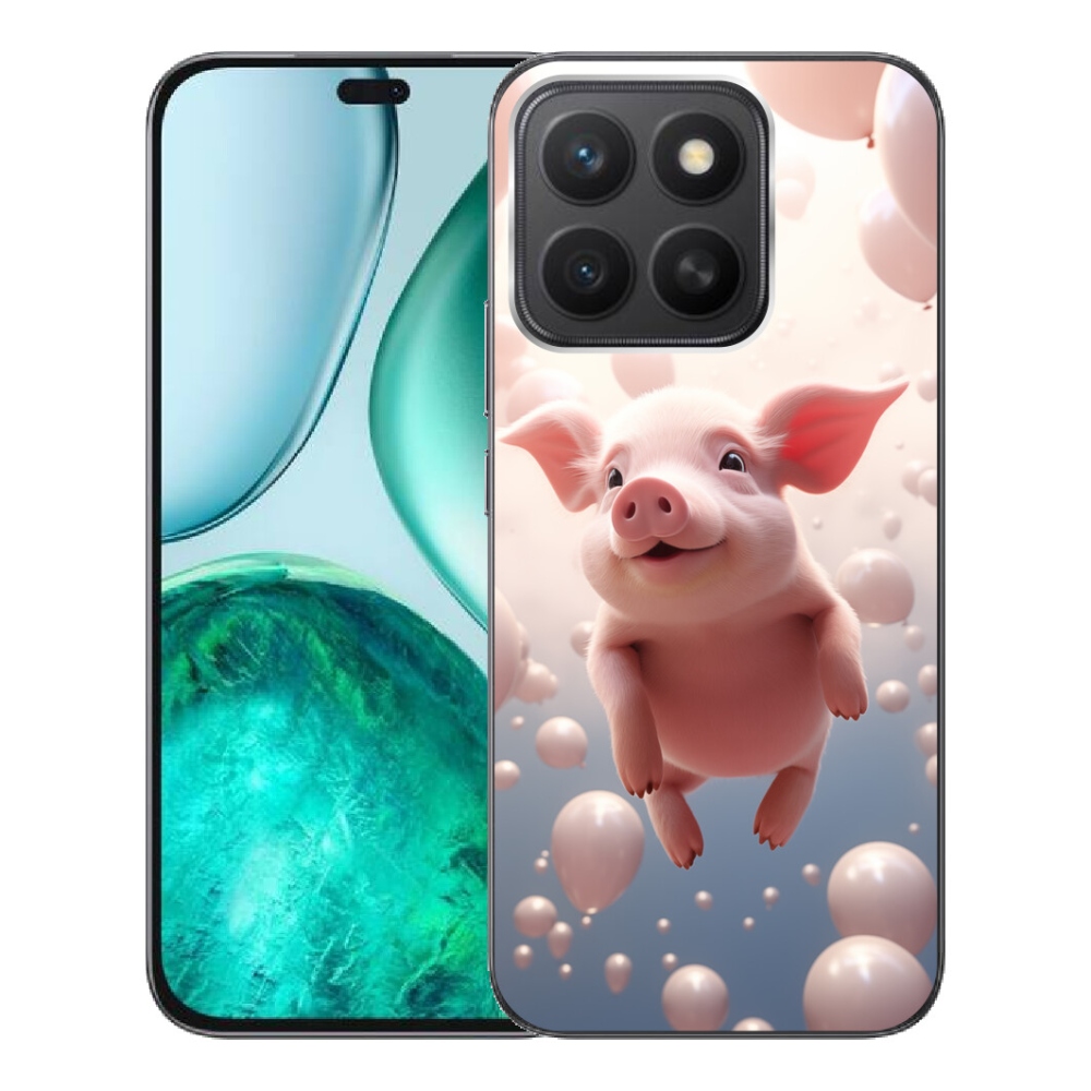 Gélový kryt mmCase na Honor X8c - prasiatko s balónikmi