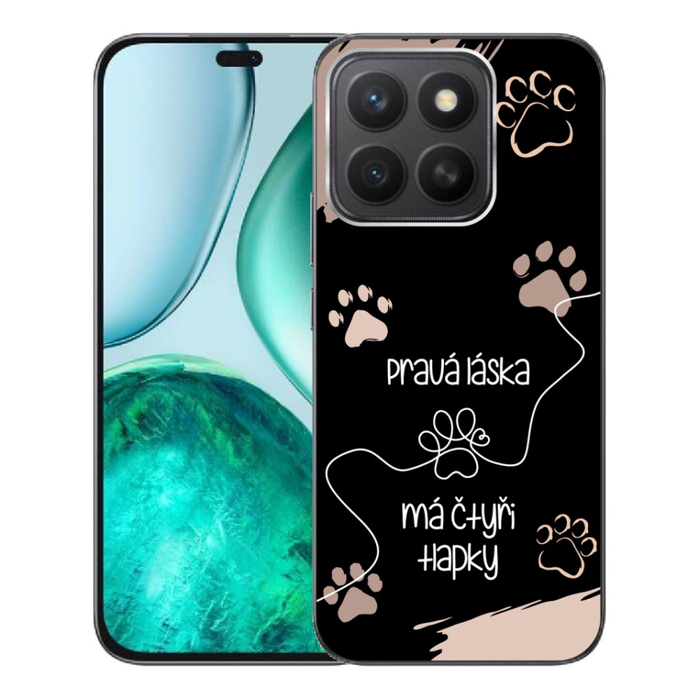 Gélový kryt mmCase na Honor X8c - psí motív 1 čierne pozadie