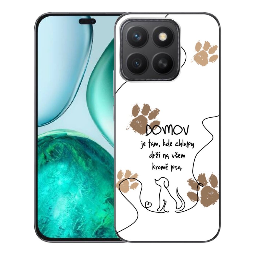 Gélový kryt mmCase na Honor X8c - psí motív biele pozadie