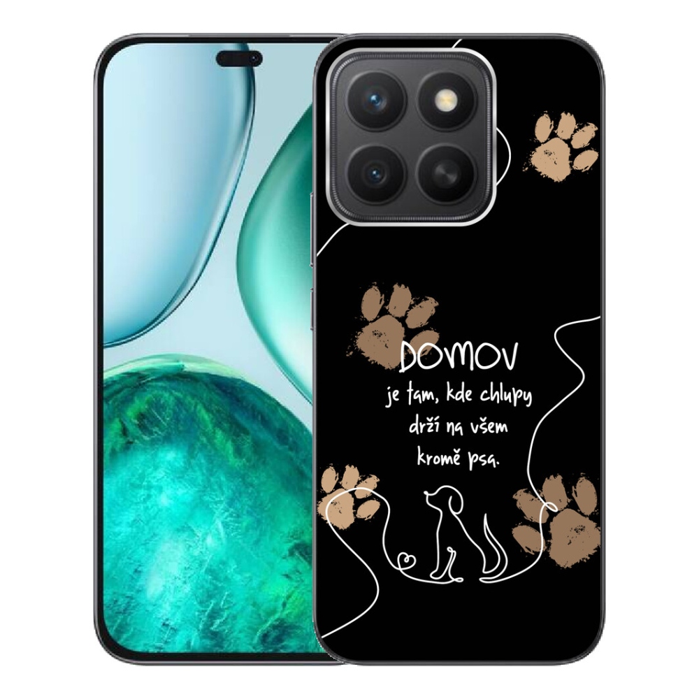 Gélový kryt mmCase na Honor X8c - psí motív čierne pozadie