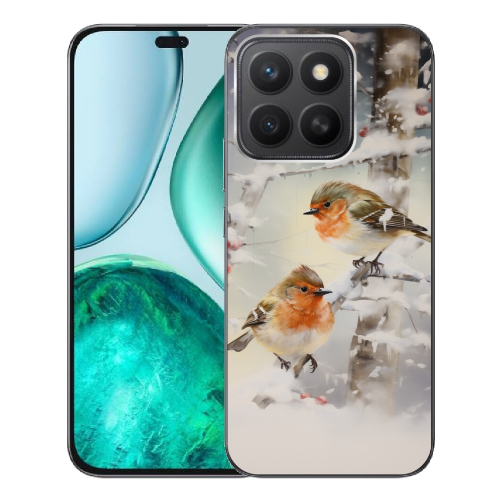 Gélový kryt mmCase na Honor X8c - vtáčiky v zime