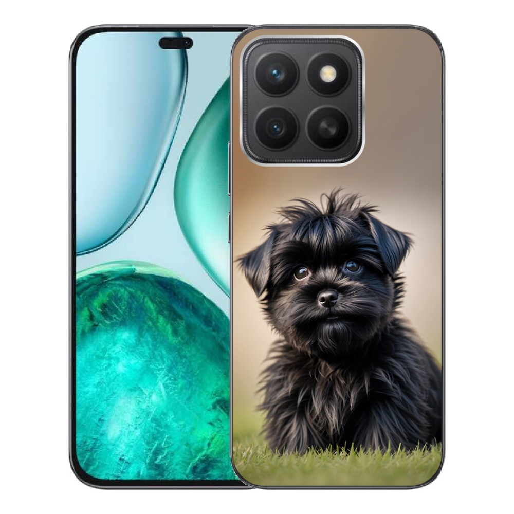 Gélový kryt mmCase na Honor X8c - roztomilý čierny psík