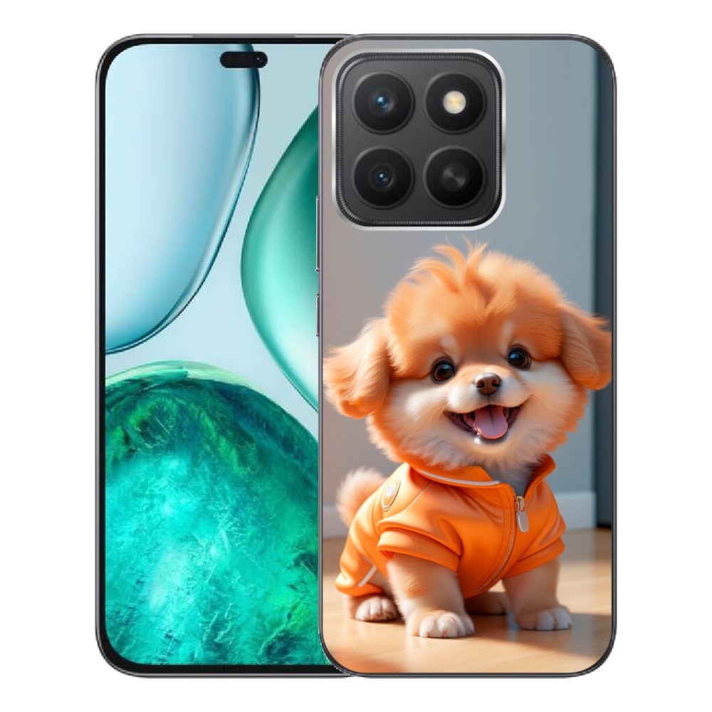 Gélový kryt mmCase na Honor X8c - roztomilý pomeranian v mikine