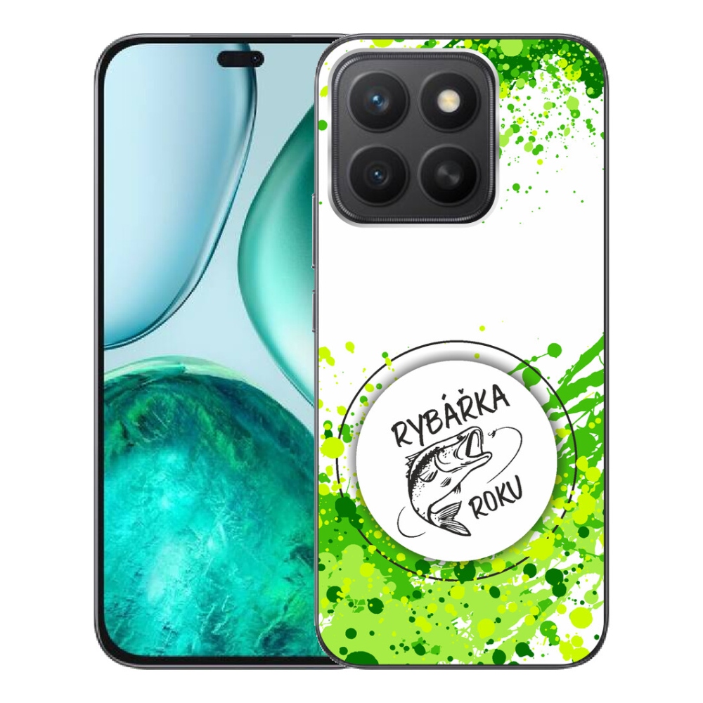 Gélový kryt mmCase na Honor X8c - rybárka roku biele pozadie