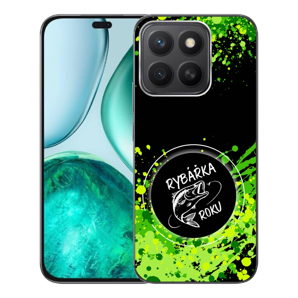Gélový kryt mmCase na Honor X8c - rybárka roku čierne pozadie