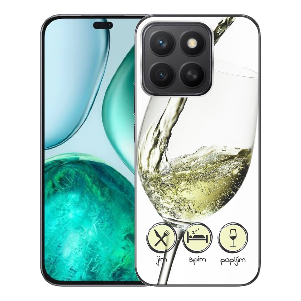 Gélový kryt mmCase na Honor X8c - pohár vína bielej