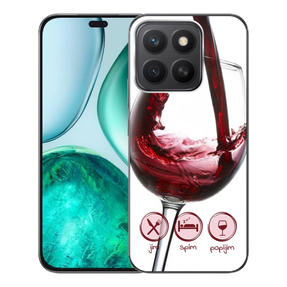 Gélový kryt mmCase na Honor X8c - pohár vína červené