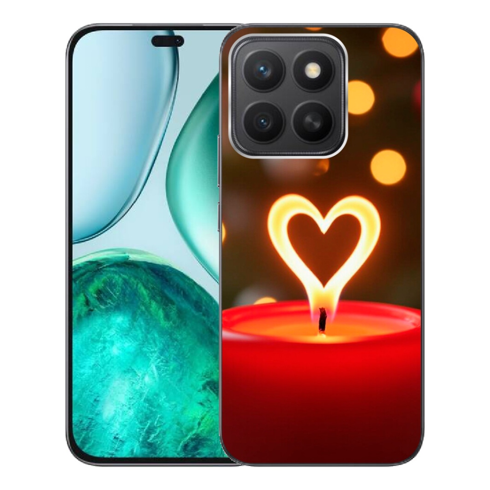 Gélový kryt mmCase na Honor X8c - srdce z plameňa