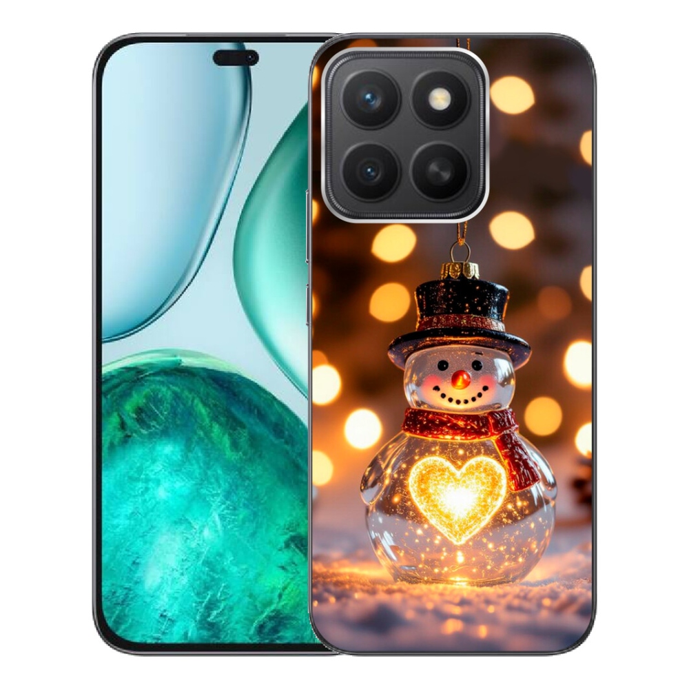 Gélový kryt mmCase na Honor X8c - svietiaci vianočný snehuliak