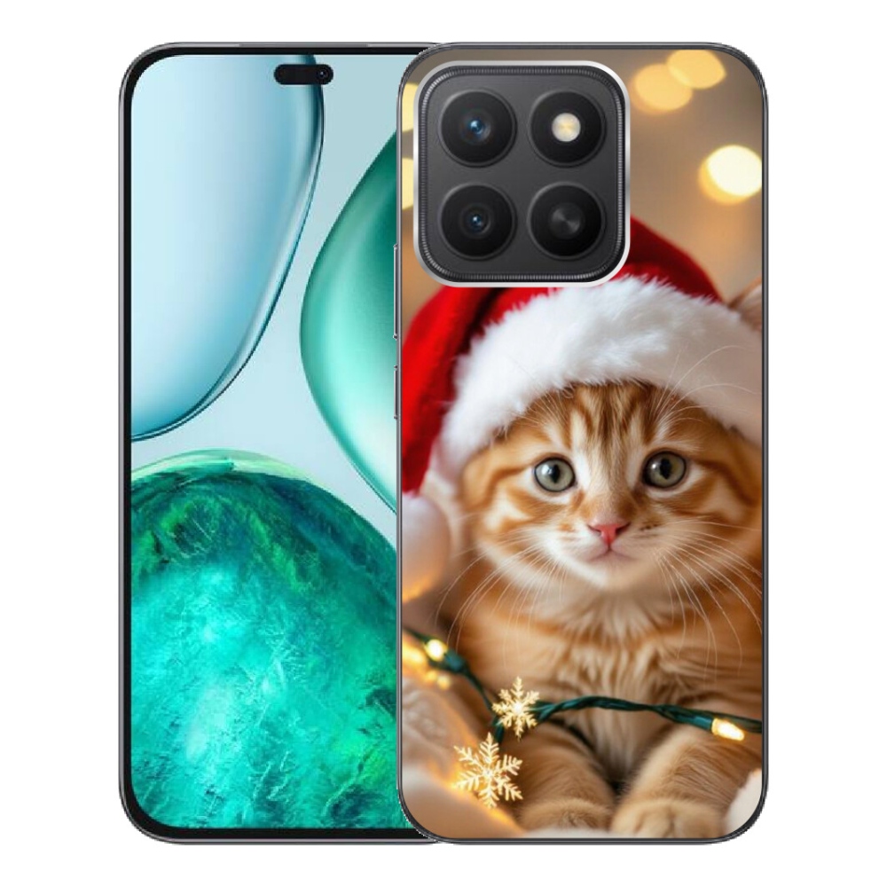 Gélový kryt mmCase na Honor X8c - vianočné mačiatko