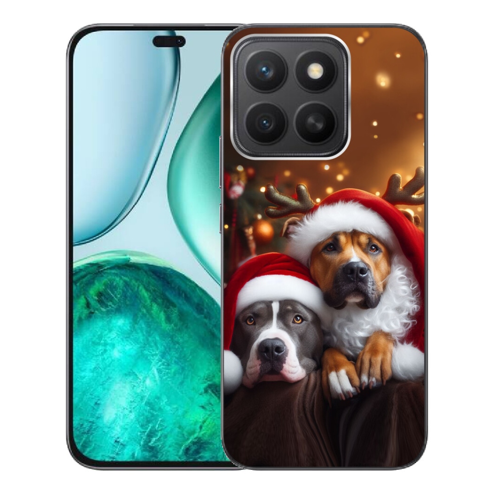 Gélový kryt mmCase na Honor X8c - vianočné psy