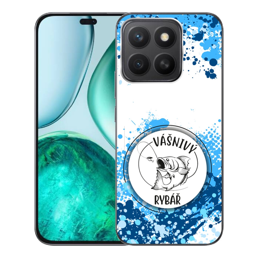 Gélový kryt mmCase na Honor X8c - vášnivý rybár biele pozadie