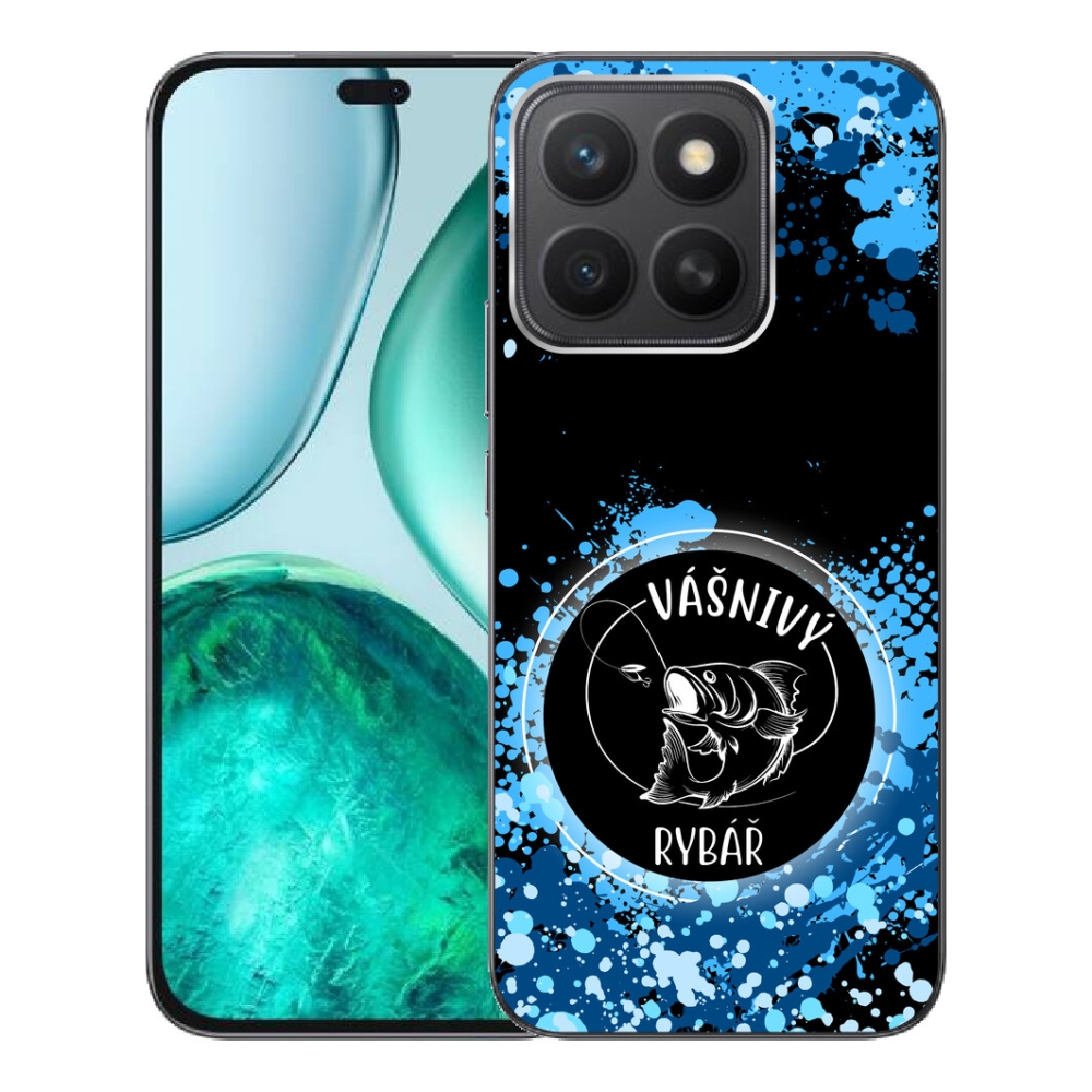 Gélový kryt mmCase na Honor X8c - vášnivý rybár čierne pozadie