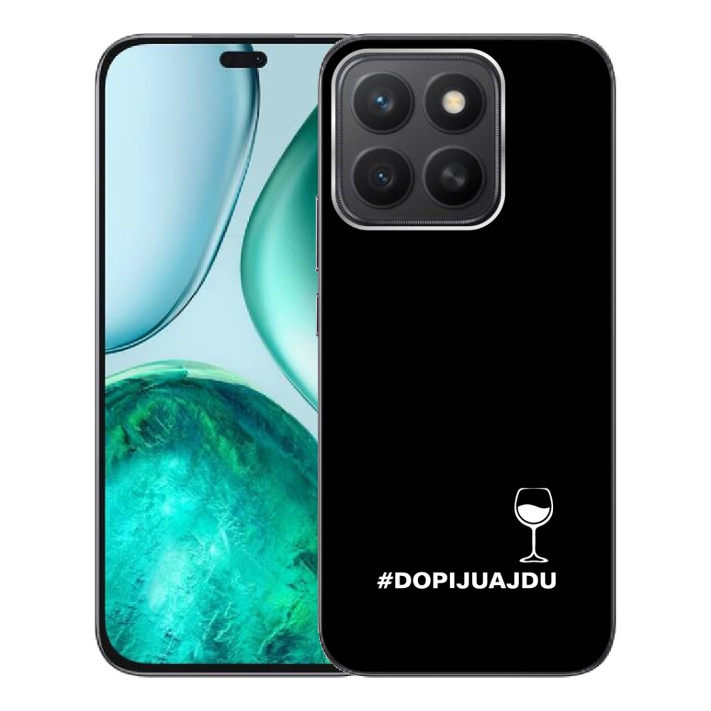 Gélový kryt mmCase na Honor X8c - vínny motív čierne pozadie