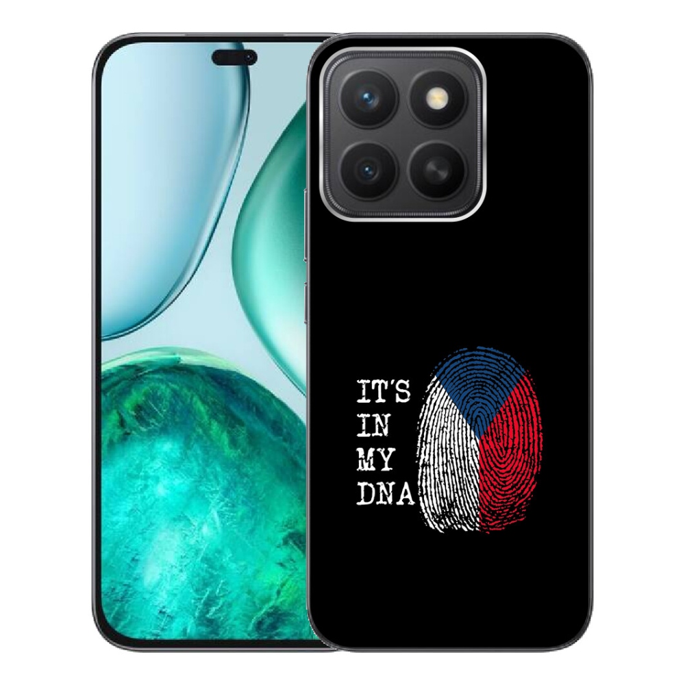 Gélový kryt mmCase na Honor X8c - vlajka odtlačok prsta čierne pozadie