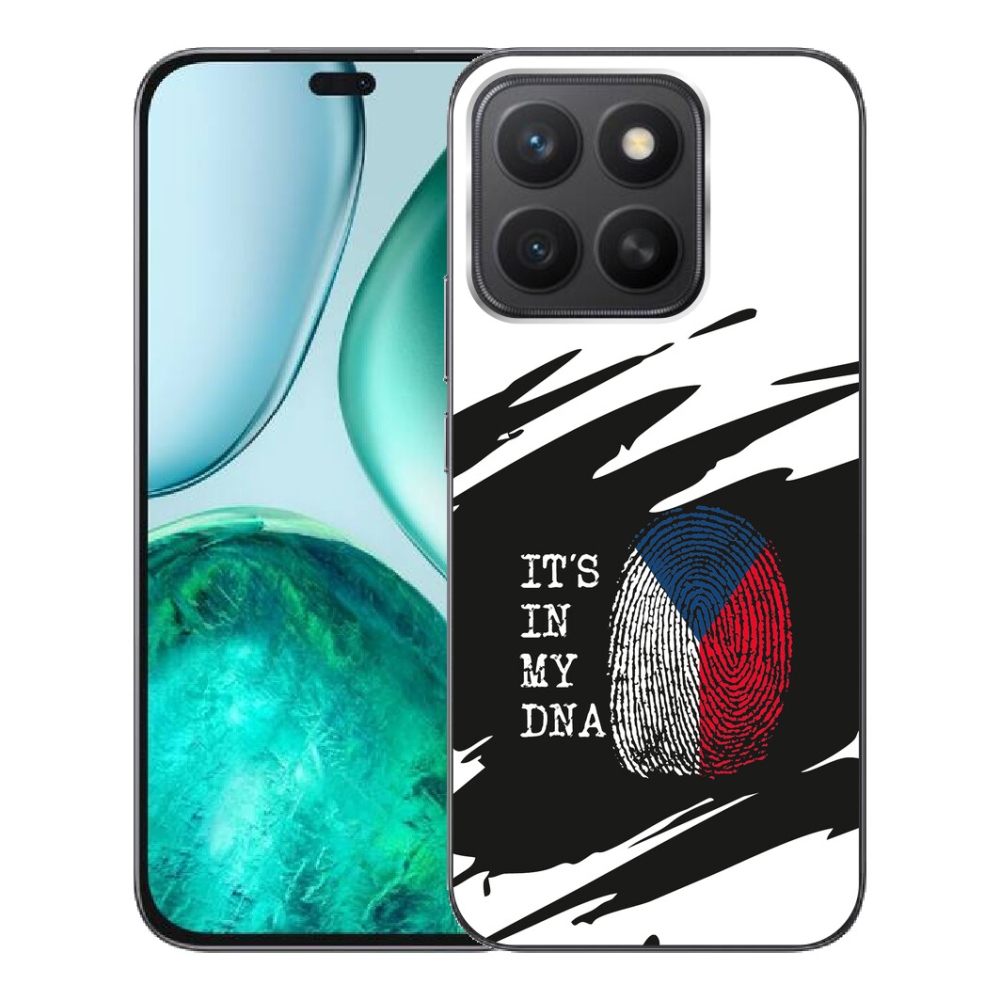 Gélový kryt mmCase na Honor X8c - vlajka odtlačok prsta čiernobiele pozadie