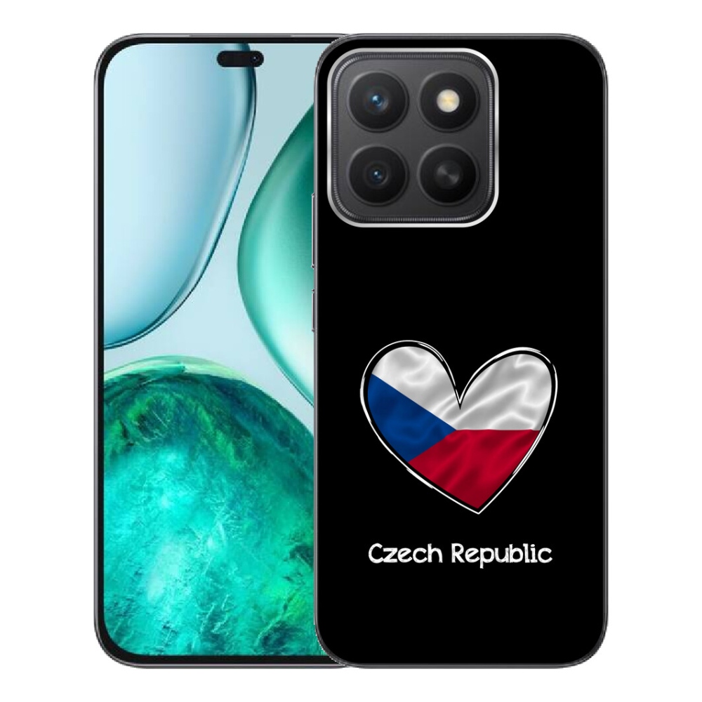 Gélový kryt mmCase na Honor X8c - vlajka srdca čierne pozadie