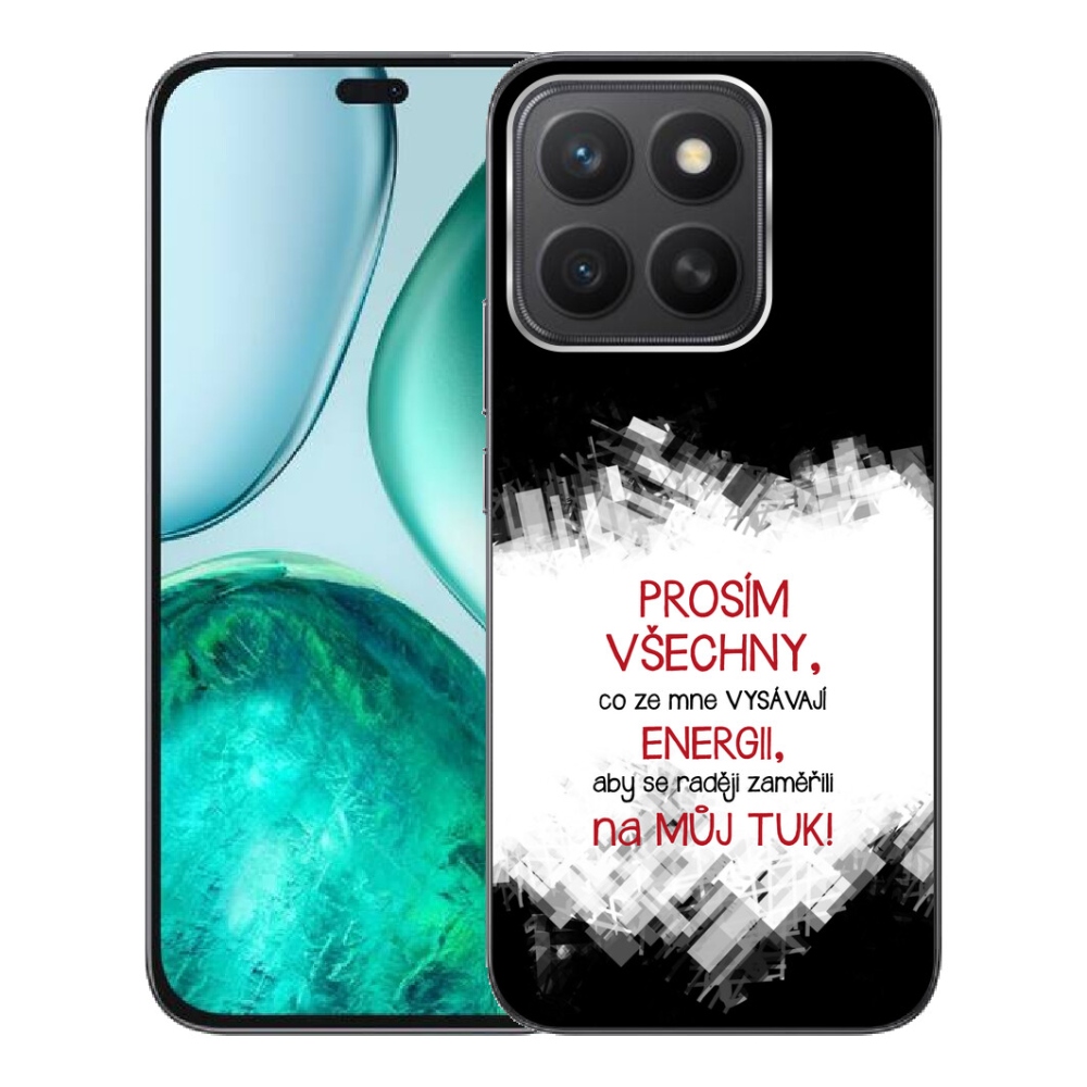 Gélový kryt mmCase na Honor X8c - vtipný text 1 červený